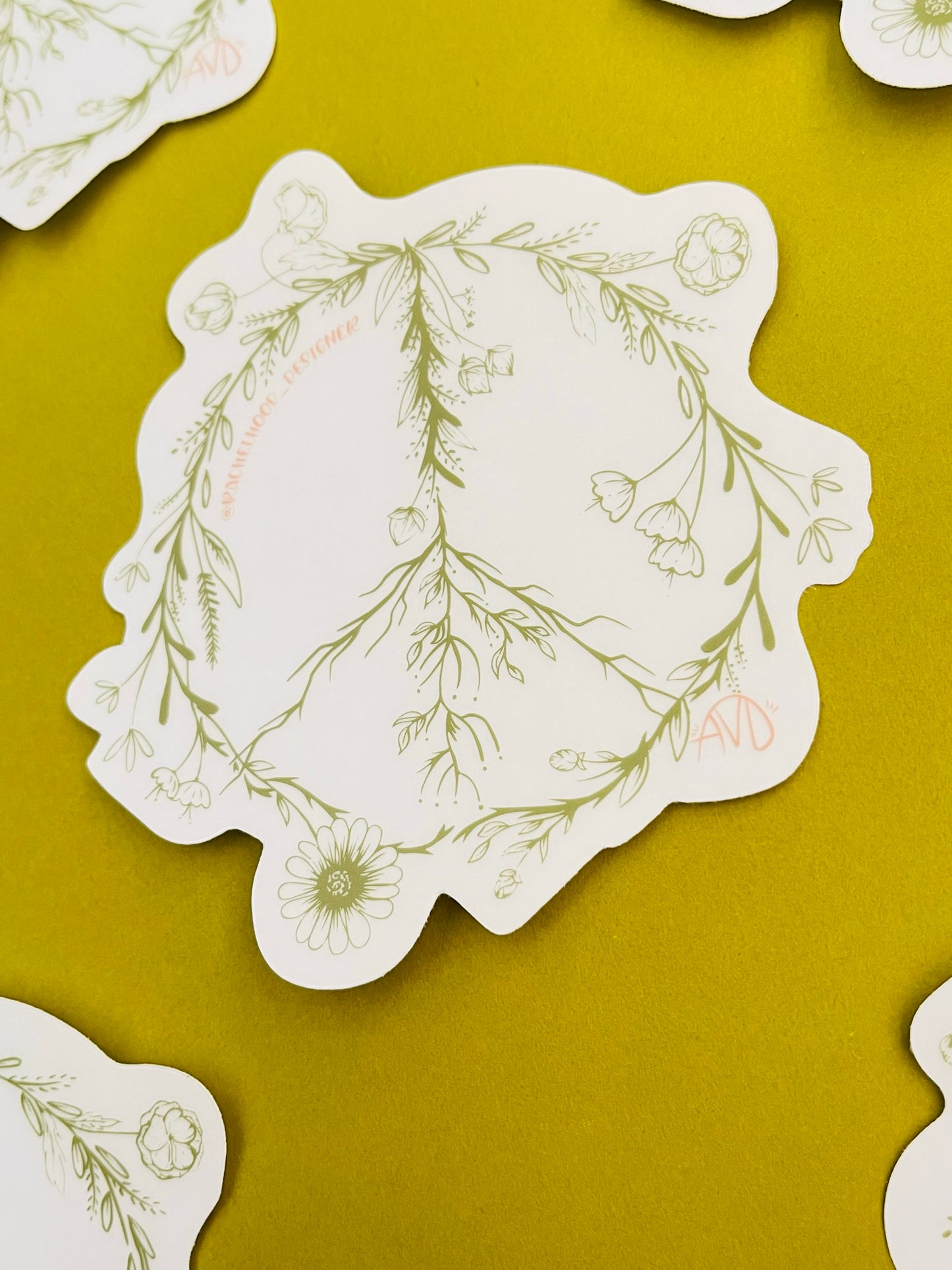 Wild Flower Peace Sticker