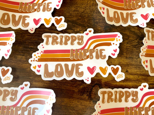 Trippy Hippie Love Sticker